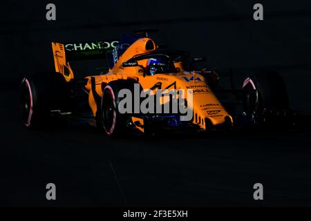 14 ALONSO Fernando (spa), McLaren Renault MCL33, action lors des épreuves d'hiver de Formule 1 2018 à Barcelone, Espagne du 6 au 9 mars - photo Antonin Vincent / DPPI Banque D'Images