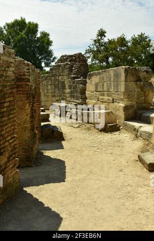 Gortyna est les ruines d'une ancienne métropole sur l'île grecque de Crète. Banque D'Images