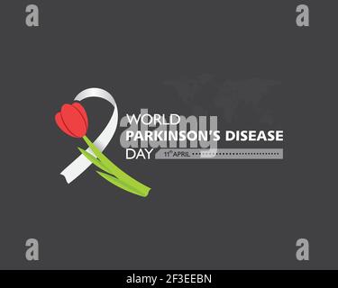 Illustration vectorielle de la Journée mondiale de la maladie de Parkinson observée le 11 Avril de chaque année Illustration de Vecteur