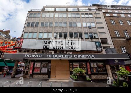 Prince Charles Cinema, fermé pendant la pandémie COVID-19, Leicester Square, Londres, Royaume-Uni Banque D'Images