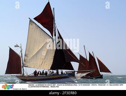 VOILE - LA SEMAINE DU GOLFE 2007 - GOLFE DU MORBIHAN (FRA) - 14 AU 20/05/2007 - PHOTO : FRANÇOIS VAN MALLEGHEM / DPPI ILLUSTRATION PATRIMONIALE - MADELYNN Banque D'Images