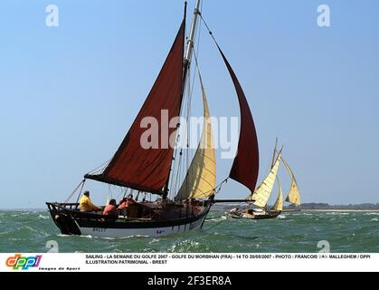 VOILE - LA SEMAINE DU GOLFE 2007 - GOLFE DU MORBIHAN (FRA) - 14 AU 20/05/2007 - PHOTO : FRANÇOIS VAN MALLEGHEM / DPPI ILLUSTRATION PATRIMONIALE - BREST Banque D'Images