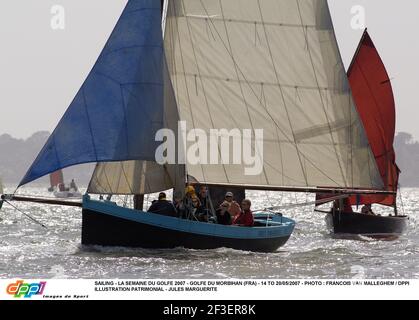 VOILE - LA SEMAINE DU GOLFE 2007 - GOLFE DU MORBIHAN (FRA) - 14 AU 20/05/2007 - PHOTO : FRANÇOIS VAN MALLEGHEM / DPPI ILLUSTRATION PATRIMONIALE - JULES MARGUERITE Banque D'Images