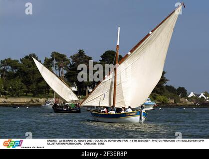 VOILE - LA SEMAINE DU GOLFE 2007 - GOLFE DU MORBIHAN (FRA) - 14 AU 20/05/2007 - PHOTO : FRANÇOIS VAN MALLEGHEM / DPPI ILLUSTRATION PATRIMONIALE - CARAMED / SENE Banque D'Images