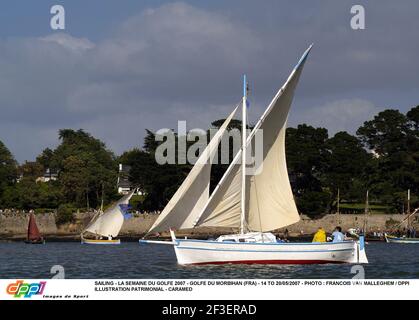 VOILE - LA SEMAINE DU GOLFE 2007 - GOLFE DU MORBIHAN (FRA) - 14 AU 20/05/2007 - PHOTO : FRANÇOIS VAN MALLEGHEM / DPPI ILLUSTRATION PATRIMONIALE - CARAMED Banque D'Images