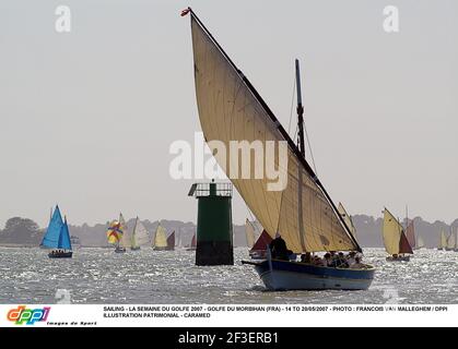 VOILE - LA SEMAINE DU GOLFE 2007 - GOLFE DU MORBIHAN (FRA) - 14 AU 20/05/2007 - PHOTO : FRANÇOIS VAN MALLEGHEM / DPPI ILLUSTRATION PATRIMONIALE - CARAMED Banque D'Images