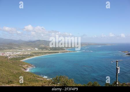 Une vue fascinante sur l'île de Sainte-Lucie Les Caraïbes en journée Banque D'Images