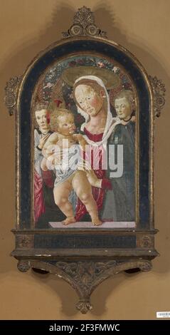 Pseudo Pier Francesco Fiorentino - Vierge et enfant avec deux Ange Banque D'Images