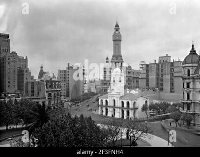 Plaza de Mayo, octobre 1940. Buenos Aires, Argentine Banque D'Images