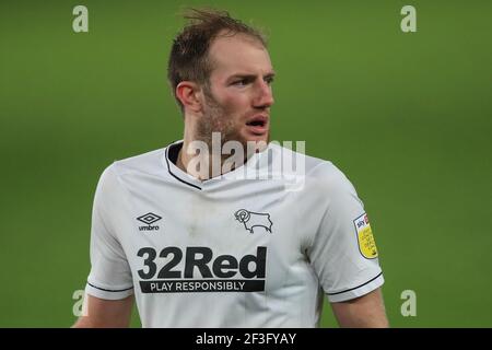 Derby, Royaume-Uni. 16 mars 2021. Matthew Clarke #16 du comté de Derby pendant le match à Derby, Royaume-Uni le 3/16/2021. (Photo de Mark Cosgrove/News Images/Sipa USA) crédit: SIPA USA/Alay Live News Banque D'Images