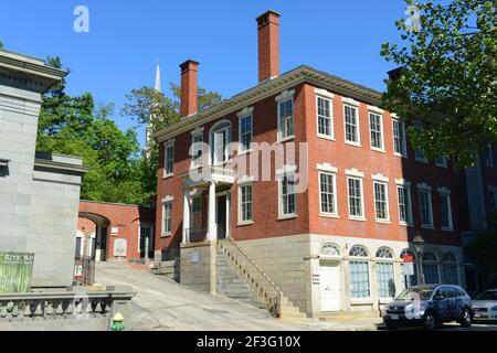 Benoni Cooke House au 110 South main Street sur College Hill à Providence, Rhode Island, Etats-Unis. Maintenant, ce bâtiment est un site historique national. Banque D'Images