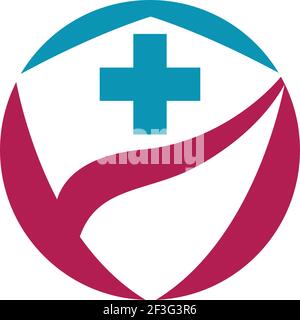 Modèle de logo médical vecteur icône illustration conception Illustration de Vecteur