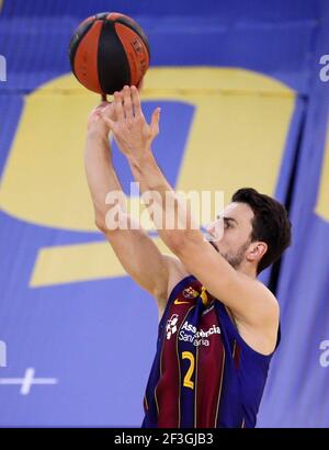 Barcelone, Espagne. 16 mars 2021. 16 mars 2021, Barcelone, Catalogne, Espagne: Leo Westermann pendant le match between FC Barcelona et Unicaja Malaga, correspondant à la semaine 25 de la Liga Endesa, joué au Palau Blaugrana. Photo: JGS/Cormon Press crédit: CORMON PRESS/Alamy Live News Banque D'Images