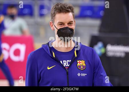 Barcelone, Espagne. 16 mars 2021. 16 mars 2021, Barcelone, Catalogne, Espagne: Pau Gasol pendant le match entre le FC Barcelone et Unicaja Malaga, correspondant à la semaine 25 de la Liga Endesa, joué au Palau Blaugrana. Photo: JGS/Cormon Press crédit: CORMON PRESS/Alamy Live News Banque D'Images