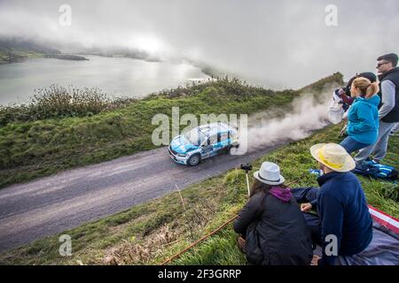 07 MOURA Ricardo (prt), COSTA Antonio (prt), FORD FIESTA R5, action pendant le rallye européen CER Açores 2018, du 22 au 24 mars, à Ponta Delgada Portugal - photo Gregory Lenormand / DPPI Banque D'Images