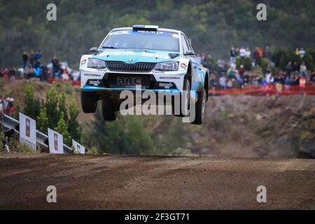 07 MOURA Ricardo (prt), COSTA Antonio (prt), FORD FIESTA R5, action lors du rallye européen CER Açores 2018, du 22 au 24 mars, à Ponta Delgada Portugal - photo Jorge Cunha / DPPI Banque D'Images