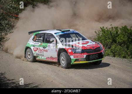 03 HERCZIG Norbert (hun), FERENCZ Ramon (hun), SKODA FABIA R5, action pendant le Championnat européen de rallye 2018 - Rallye Acropolis de GRECE, du 1er au 3 juin à Lamia - photo Alexandre Guilleraumot / DPPI Banque D'Images