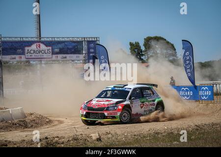 03 HERCZIG Norbert (hun), FERENCZ Ramon (hun), SKODA FABIA R5, action pendant le Championnat européen de rallye 2018 - Rallye Acropolis de GRECE, du 1er au 3 juin à Lamia - photo Alexandre Guilleraumot / DPPI Banque D'Images