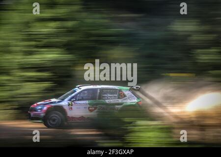 03 HERCZIG Norbert (hun), FERENCZ Ramon (hun), SKODA FABIA R5, action pendant le Championnat européen de rallye 2018 - Rallye Acropolis de GRECE, du 1er au 3 juin à Lamia - photo Alexandre Guilleraumot / DPPI Banque D'Images