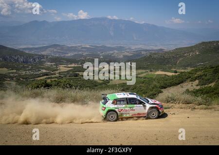 03 HERCZIG Norbert (hun), FERENCZ Ramon (hun), SKODA FABIA R5, action pendant le Championnat européen de rallye 2018 - Rallye Acropolis de GRECE, du 1er au 3 juin à Lamia - photo Alexandre Guilleraumot / DPPI Banque D'Images