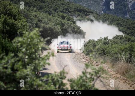 03 HERCZIG Norbert (hun), FERENCZ Ramon (hun), SKODA FABIA R5, action pendant le Championnat européen de rallye 2018 - Rallye Acropolis de GRECE, du 1er au 3 juin à Lamia - photo Alexandre Guilleraumot / DPPI Banque D'Images