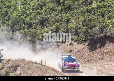 03 HERCZIG Norbert (hun), FERENCZ Ramon (hun), SKODA FABIA R5, action pendant le Championnat européen de rallye 2018 - Rallye Acropolis de GRECE, du 1er au 3 juin à Lamia - photo Gregory Lenmand / DPPI Banque D'Images