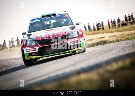 03 Herczig Norbert, Ferencz Ramon, HUN/HUN, MOL Racing Team, Skoda Fabia R5, Action lors du rallye européen 2018 rassemblement ERC Barum, du 24 au 26 août, à Zlin, République Tchèque - photo Thomas Fenetre / DPPI Banque D'Images