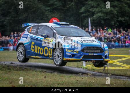 06 Pech Vaclav, Uhel Petr, CZE/CZE, EuroOil – Inpelt Team, Ford Fiesta R5, action lors du rallye européen ERC Barum Rally 2018, du 24 au 26 août à Zlin, République Tchèque - photo Alexandre Guillaumot / DPPI Banque D'Images