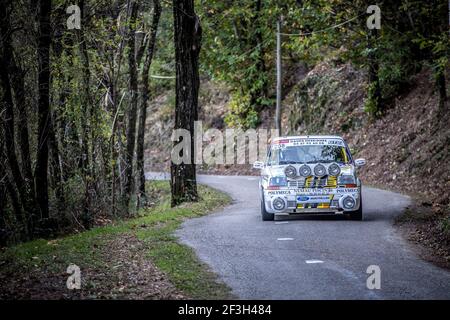 208 PARTENET Philippe, FRA, CEYSSON Robert, FRA, Renault 5 GT Turbo,action, pendant le championnat de rallye français 2018, Rallye critérium des Cévennes, 26 au 28 octobre à Saint Hippolyte du fort, France - photo Gregory Lenormand / DPPI Banque D'Images