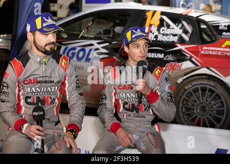14 CIAMIN Nicolas, ROCHE Yannick , Volkswagen Polo , portrait lors du championnat de rallye français 2019, Rallye du Touquet du 14 au 16 mars au Touquet, France - photo Gregory Lenormand / DPPI Banque D'Images