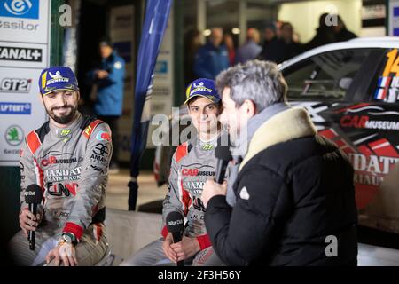 14 CIAMIN Nicolas, ROCHE Yannick , Volkswagen Polo , portrait lors du championnat de rallye français 2019, Rallye du Touquet du 14 au 16 mars au Touquet, France - photo Gregory Lenormand / DPPI Banque D'Images