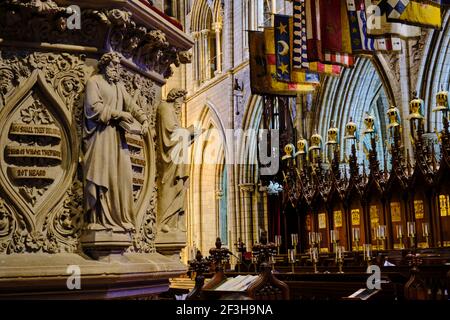 République d'Irlande; Dublin, église de la cathédrale St Patrick est une église nationale de la République d'Irlande, intérieur, le chœur Banque D'Images