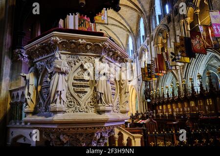 République d'Irlande; Dublin, église de la cathédrale St Patrick est une église nationale de la République d'Irlande, intérieur, le chœur Banque D'Images