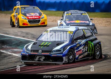 01 KRISTOFFERSSON Johan (SWE) PSRX Volkswagen Suède Volkswagen Polo R, action, pendant le FIA World RX of USA 2018 du 29 au 30 septembre à Austin - photo Paulo Maria / DPPI Banque D'Images