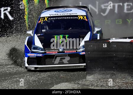 01 KRISTOFFERSSON Johan (SWE) PSRX Volkswagen Suède Volkswagen Polo R, action, pendant le FIA World RX de l'Allemagne 2018 à Estering du 13 au 14 octobre - photo Paulo Maria / DPPI Banque D'Images