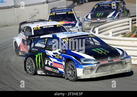 01 KRISTOFFERSSON Johan (SWE) PSRX Volkswagen Suède Volkswagen Polo R, action, pendant le FIA World RX de l'Allemagne 2018 à Estering du 13 au 14 octobre - photo Paulo Maria / DPPI Banque D'Images