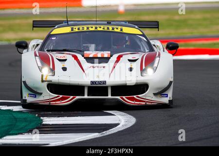 70 MOTOAKI Ishikawa (jpn), BERETTA Olivier (mcn), CHEEVER Edward (ita), Ferrari 488 GTE Team MR Racing, action pendant le Championnat du monde d'endurance WEC 6 de la FIA 2018 heures de Silverstone, Angleterre, du 16 au 19 août - photo Clement Marin / DPPI Banque D'Images