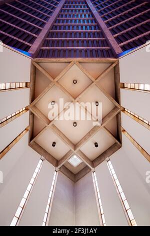 Détail plafond de la Chapelle des dames à l'intérieur de la cathédrale métropolitaine de Liverpool, Merseyside, Angleterre, Royaume-Uni | architecte : Frederick Gibberd | Banque D'Images