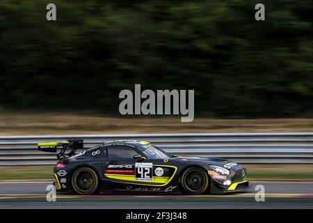 42 Nick Leventis (gbr), Chris Buncombe (gbr), Lewis Williamson (gbr), David Fumanelli (ita), Strakka Racing, Mercedes-AMG GT3 Pro-Am Cup, action pendant le championnat de la série Blancpain Endurance 2018 24 heures de Spa, du 25 au 29 juillet, Spa Francorchamps, Belgique - photo Jean Michel le Meur / DPPI Banque D'Images