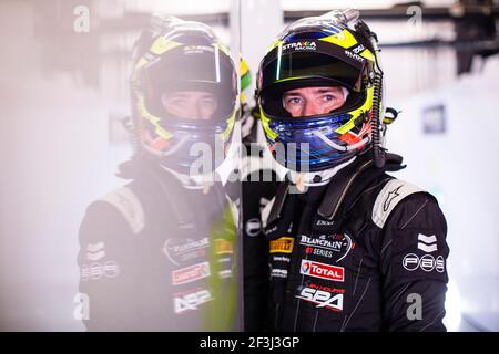 42 LEVENTIS Nick, (gbr), WILLIAMSON Lewis, (gbr), WILLIAMSON Lewis, Strakka Racing Mercedes AMG GT3, action pendant la coupe d'endurance de la série Blancpain GT 2018, à Barcelone, espagnol du 28 au 30 septembre - photo: Xavi Bonilla / DPPI Banque D'Images