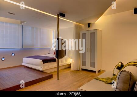 V appartements avec services, Causeway Bay, Hong Kong (designer: Anderson Lee) Banque D'Images