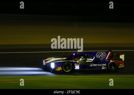 35 SHAITAR Victor (rus), NEWEY Harrison (gbr), OTAN Norman (fra), Dallara P217 Gibson team SMP Racing, action pendant les 2018 heures du Mans 24 essais et session de qualification du 13 au 14 juin sur le circuit du Mans, France - photo Jean Michel le Meur / DPPI Banque D'Images