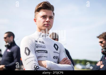 FEWTRELL Maw (gbr), FR 2.0 Eurocup Renault team R-Ace GP, portrait pendant, 2018 Eurocup Formula Renault 2.0, à Silverstone, Grande-Bretagne, du 18 au 20 mai - photo Antonin Vincent / DPPI Banque D'Images