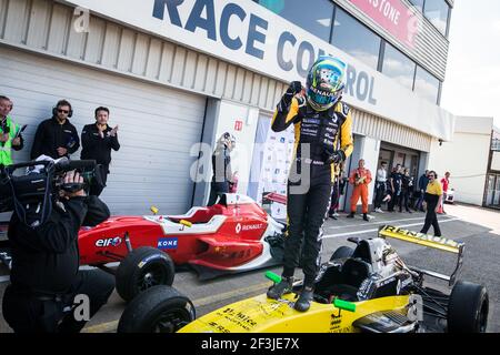 FEWTRELL Maw (gbr), FR 2.0 Eurocup Renault team R-Ace GP, portrait pendant, 2018 Eurocup Formula Renault 2.0, à Silverstone, Grande-Bretagne, du 18 au 20 mai - photo Antonin Vincent / DPPI Banque D'Images