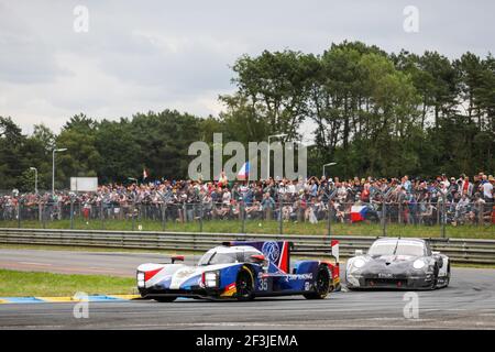 35 SHAITAR Victor (rus), NEWEY Harrison (gbr), OTAN Norman (fra), Dallara P217 Gibson Team SMP Racing, action pendant la course de 24 heures du Mans 2018, du 16 au 17 juin sur le circuit du Mans, France - photo Frederic le Floc'h / DPPI Banque D'Images