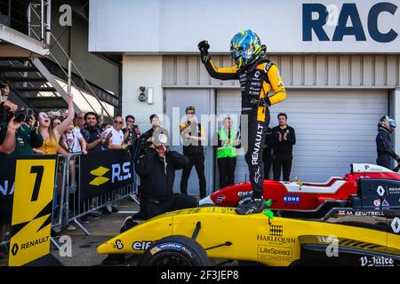 FEWTRELL Maw (gbr), FR 2.0 Eurocup Renault team R-Ace GP, portrait pendant, 2018 Eurocup Formula Renault 2.0, à Silverstone, Grande-Bretagne, du 18 au 20 mai - photo Sebastiaan Rozendaal / DPPI Banque D'Images