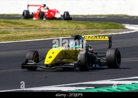 01 FEWTRELL Maw (gbr), FR 2.0 Eurocup Renault Team R-Ace GP, action pendant, 2018 Eurocup Formule Renault 2.0, à Silverstone, Grande-Bretagne, du 18 au 20 mai - photo Klaas Norg / DPPI Banque D'Images