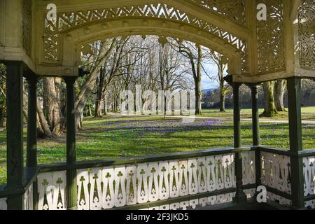 Les crocodiles dans les jardins du spa Baden Baden Germany, Europe Banque D'Images