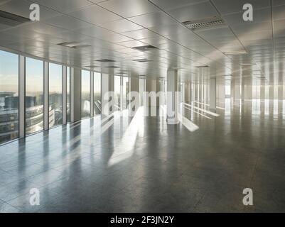 Intérieur de l'espace de bureau au 3 place Piccadilly, Manchester, Greater Manchester. Banque D'Images