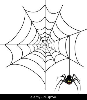 Araignée Halloween sur la toile Illustration de Vecteur